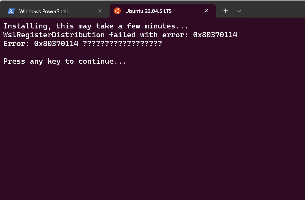 PowerShell 启用 WSL 相关功能