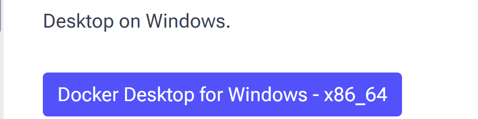 Docker Desktop Windows 下载页面截图