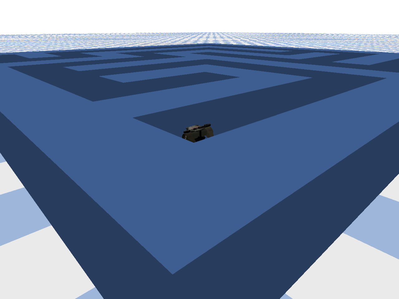 PyBullet 四足机器人在起点的近景